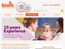 Tablet Screenshot of giraffe.ie
